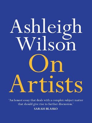 cover image of On Artists